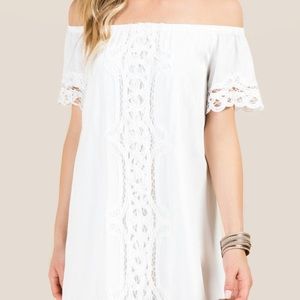 Francesca’s Blair off the shoulder dress